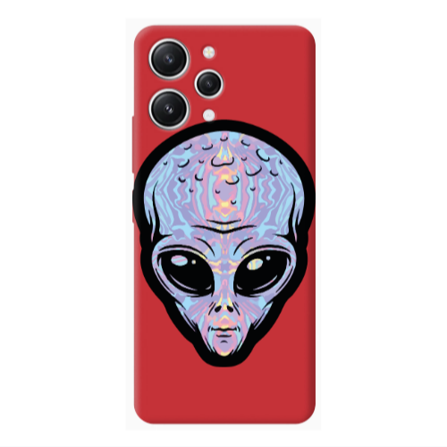 Xiaomi Redmi 12 Alien Red Colored Silicone TPU Θήκη