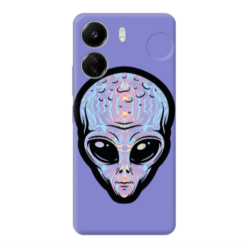 Xiaomi Redmi 13C Alien Purple Colored Silicone TPU Θήκη