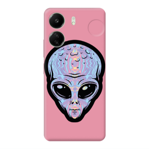 Xiaomi Redmi 13C Alien Pink Colored Silicone TPU Θήκη