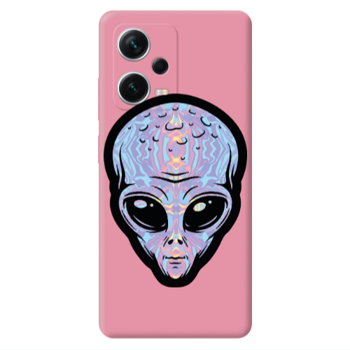 Xiaomi Poco X5 Alien Pink Colored Silicone TPU Θήκη