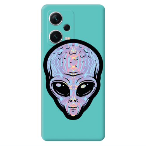 Xiaomi Poco X5 Alien Turquoise Colored Silicone TPU Θήκη