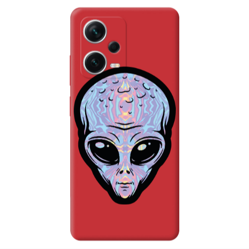 Xiaomi Poco X5 Alien Red Colored Silicone TPU Θήκη