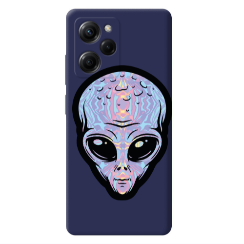 Xiaomi Poco X5 Pro Alien Dark blue Colored Silicone TPU Θήκη