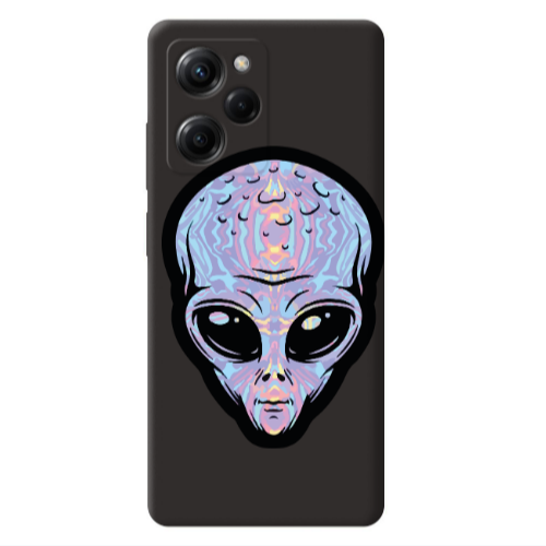 Xiaomi Poco X5 Pro Alien Black Colored Silicone TPU Θήκη