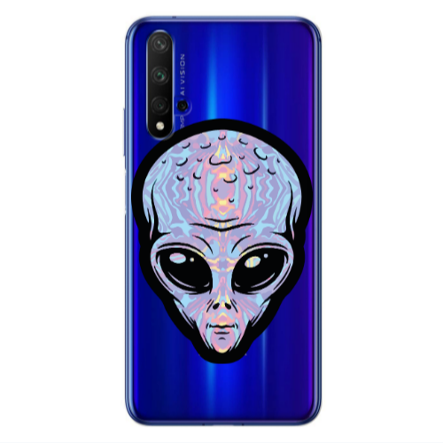 Huawei Nova 5 T Alien Transparent Silicone TPU Θήκη