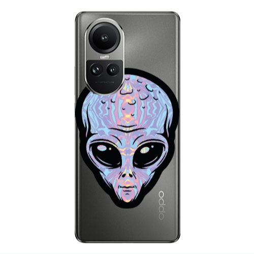 Oppo Reno10 5G Alien Transparent Silicone TPU Θήκη