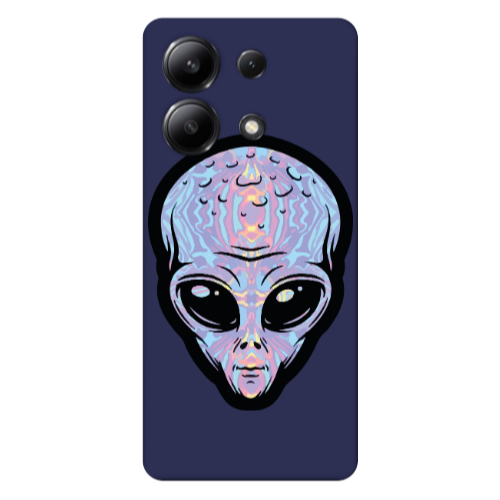 Xiaomi Redmi Note 13 4G Alien Dark blue Colored Silicone TPU Θήκη