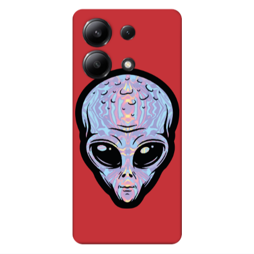 Xiaomi Redmi Note 13 4G Alien Red Colored Silicone TPU Θήκη