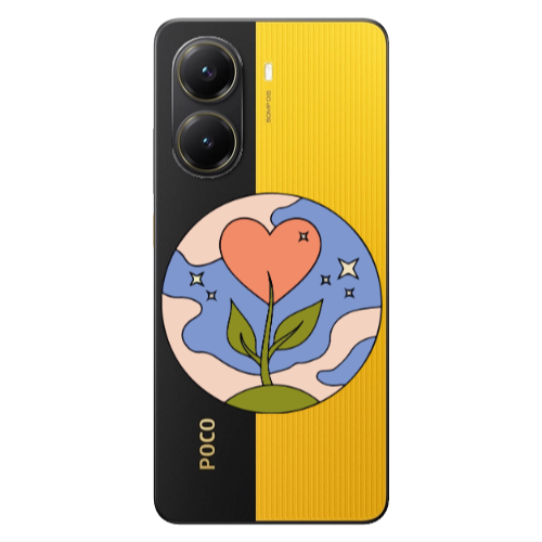 Xiaomi Poco X7 Pro Hearted Flower Transparent Silicone TPU Θήκη