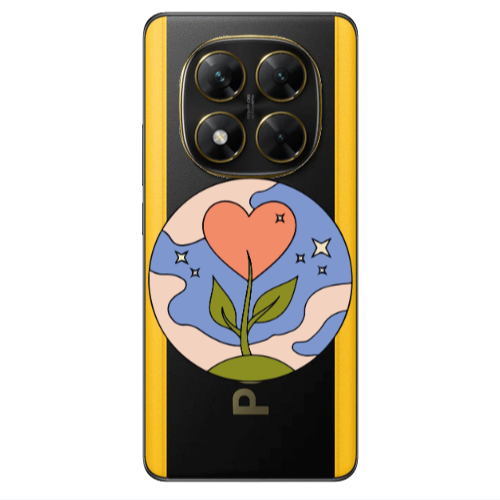 Xiaomi Poco X7 Hearted Flower Transparent Silicone TPU Θήκη