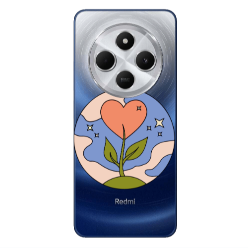 Xiaomi Redmi 14c Hearted Flower Transparent Silicone TPU Θήκη