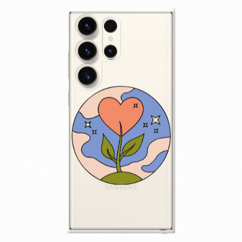 Samsung S25 Ultra Hearted Flower Transparent Silicone TPU Θήκη