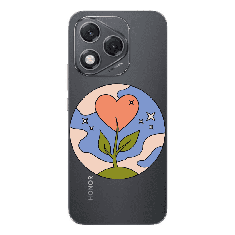 Honor 400 Lite Hearted Flower Transparent Silicone TPU Θήκη