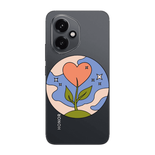 Honor Magic 400 Hearted Flower Transparent Silicone TPU Θήκη