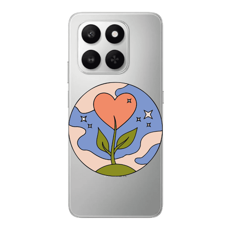 Honor Magic 400 Smart Hearted Flower Transparent Silicone TPU Θήκη