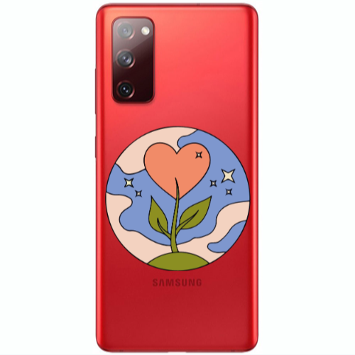 Samsung S20 FE Hearted Flower Transparent Silicone TPU Θήκη