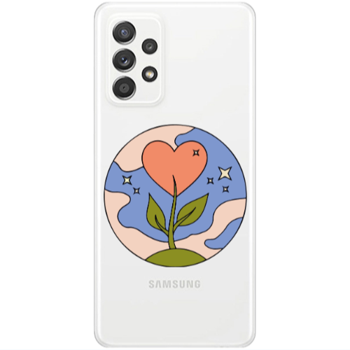 Samsung A33 Hearted Flower Transparent Silicone TPU Θήκη