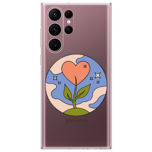 Samsung S22 Ultra Hearted Flower Transparent Silicone TPU Θήκη