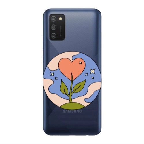 Samsung A03S Hearted Flower Transparent Silicone TPU Θήκη
