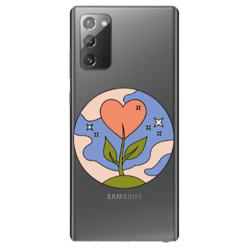 Samsung Note 20 Hearted Flower Transparent Silicone TPU Θήκη