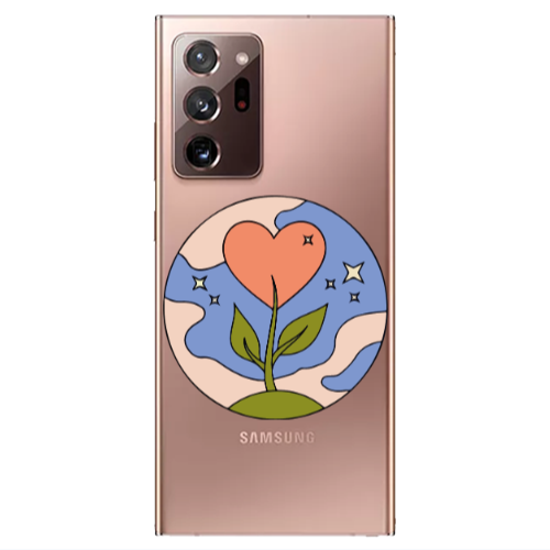 Samsung Note 20 Ultra Hearted Flower Transparent Silicone TPU Θήκη