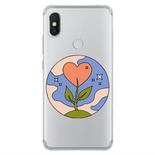Xiaomi Redmi S2 Hearted Flower Transparent Silicone TPU Θήκη