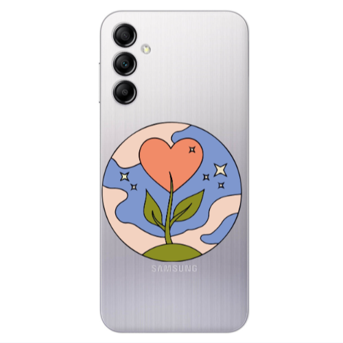 Samsung A24 Hearted Flower Transparent Silicone TPU Θήκη