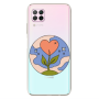 Huawei P40 Lite Hearted Flower Transparent Silicone TPU Θήκη