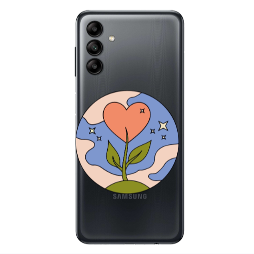 Samsung A13 5G Hearted Flower Transparent Silicone TPU Θήκη