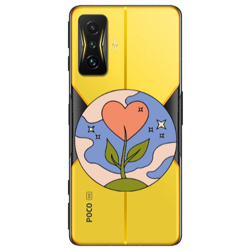 Xiaomi Poco F4 Gt Hearted Flower Transparent Silicone TPU Θήκη