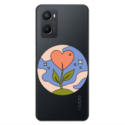 Oppo A 96 Hearted Flower Transparent Silicone TPU Θήκη