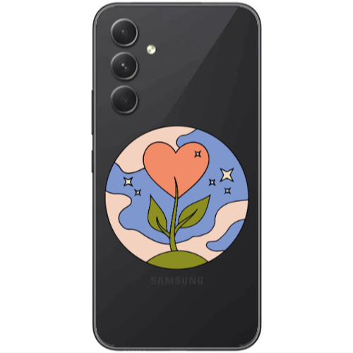 Samsung Galaxy A25 Hearted Flower Transparent Silicone TPU Θήκη
