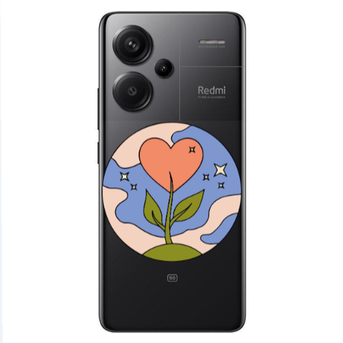 Xiaomi Redmi Note 13 Pro+ 5G  Hearted Flower Transparent Silicone TPU Θήκη