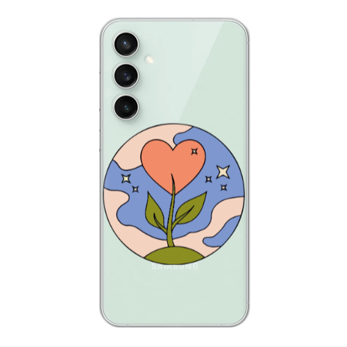 Samsung S24 Plus Hearted Flower Transparent Silicone TPU Θήκη