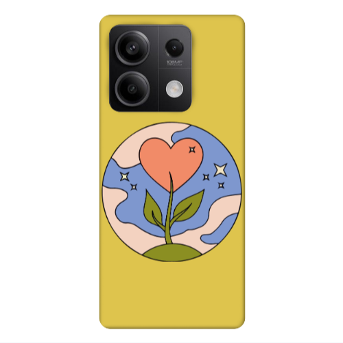 Xiaomi Redmi Note 13Pro 5G Hearted Flower Yellow Colored Silicone TPU Θήκη
