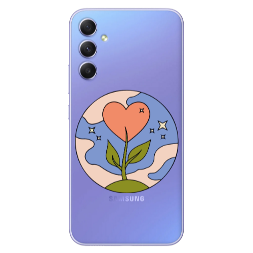 Samsung A16 Hearted Flower Transparent Silicone TPU Θήκη
