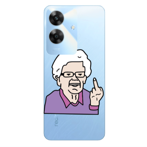 Realme Note 60 Crazy Granny Transparent Silicone TPU Θήκη