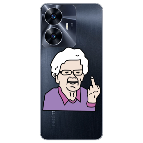 Realme Note 50 Crazy Granny Transparent Silicone TPU Θήκη