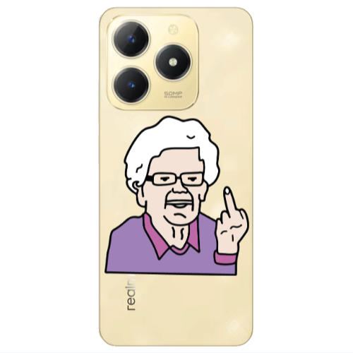 Realme C61 Crazy Granny Transparent Silicone TPU Θήκη