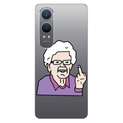 Oneplus Nord Ce 4 lite Crazy Granny Transparent Silicone TPU Θήκη