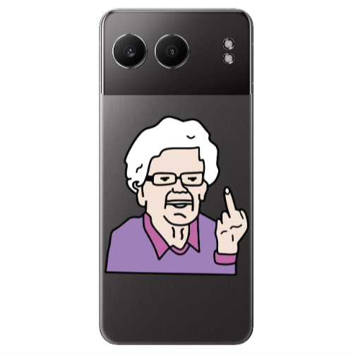 Oneplus Nord 4 Crazy Granny Transparent Silicone TPU Θήκη