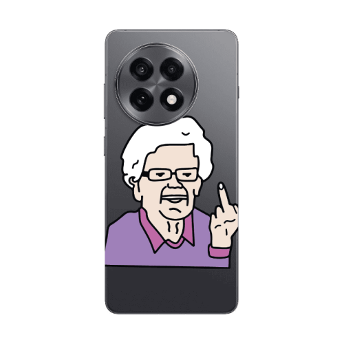 Oneplus 13 5G Crazy Granny Transparent Silicone TPU Θήκη