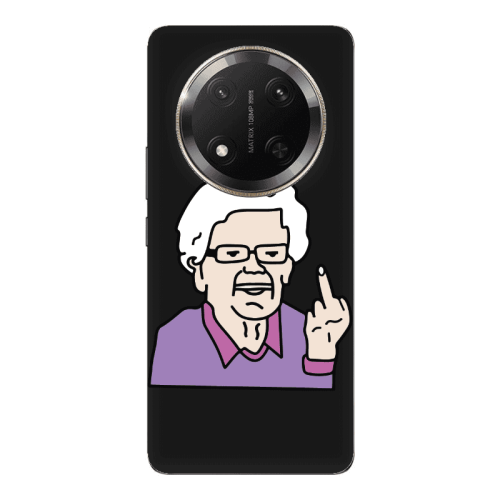 Honor Magic 7 Lite Crazy Granny Black Colored Silicone TPU Θήκη