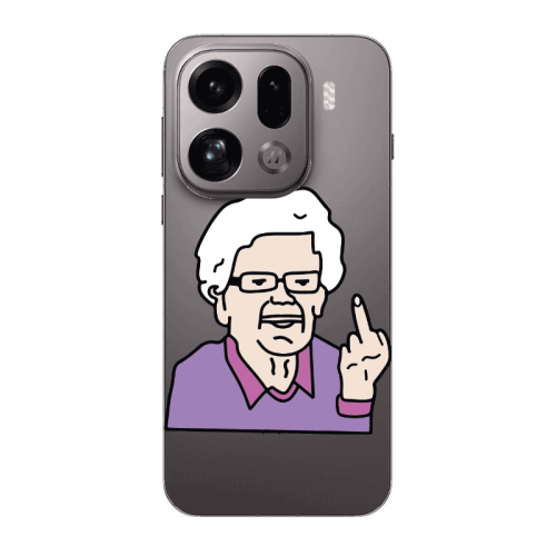 Oppo Find X9 Pro Crazy Granny Transparent Silicone TPU Θήκη