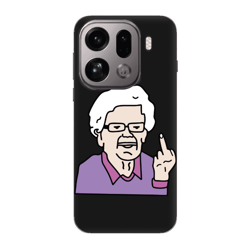 Oppo Find X9 Pro Crazy Granny Black Colored Silicone TPU Θήκη