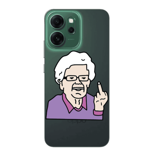 Oppo 14 F Crazy Granny Transparent Silicone TPU Θήκη