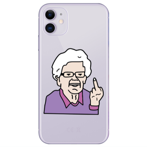 Apple iPhone 11  Crazy Granny Transparent Silicone TPU Θήκη