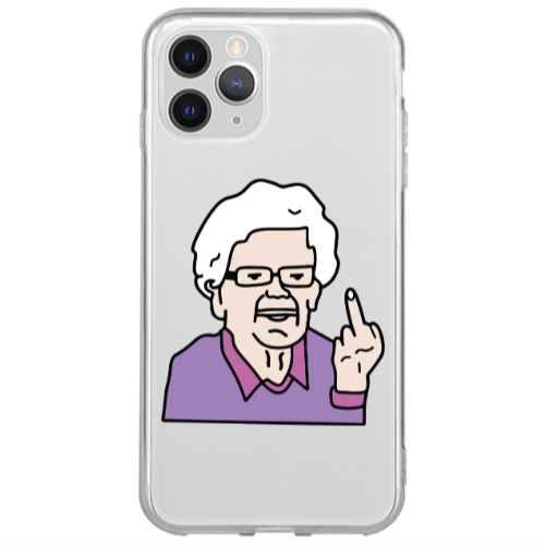Apple iPhone 11 Pro Crazy Granny Transparent Silicone TPU Θήκη