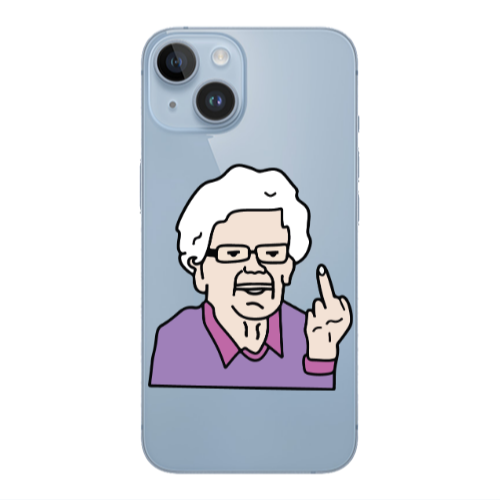 Apple iPhone 14  Crazy Granny Transparent Silicone TPU Θήκη