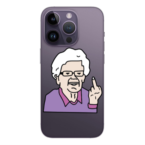 Apple iPhone 14 Pro  Crazy Granny Transparent Silicone TPU Θήκη